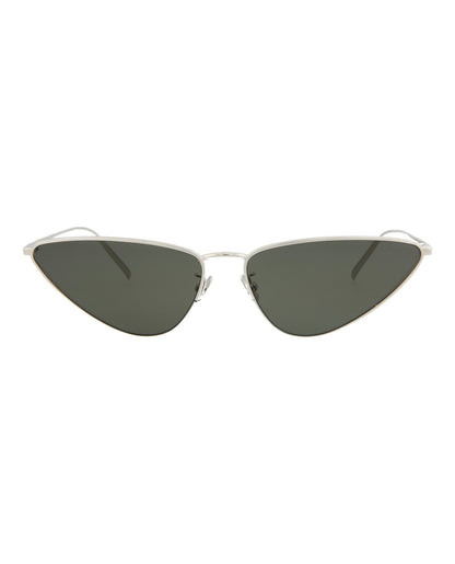 Saint Laurent Womens Cat Eye Silver Silver Grey Fashion Designer Eyewear