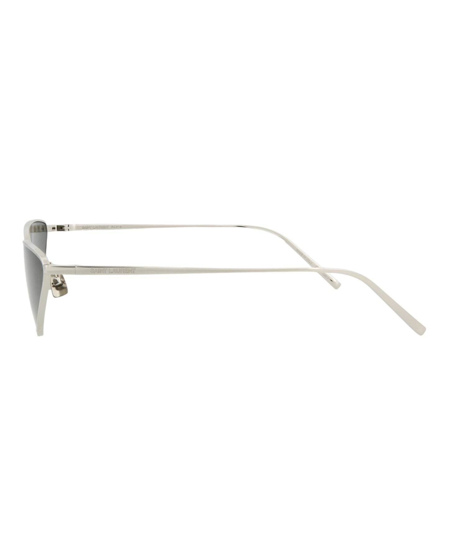 Saint Laurent Womens Cat Eye Silver Silver Grey Fashion Designer Eyewear