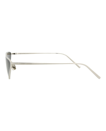 Saint Laurent Womens Cat Eye Silver Silver Grey Fashion Designer Eyewear