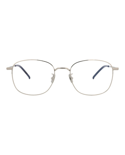 Saint Laurent Unisex Round/Oval Silver Silver Transparent Fashion Designer Eyewear