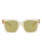 Saint Laurent Unisex Square/Rectangle Yellow Yellow Green Fashion Designer Eyewear