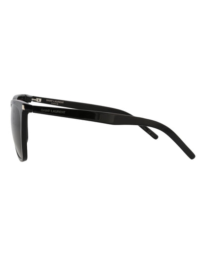 Saint Laurent Womens Cat Eye Black Black Black Fashion Designer Eyewear
