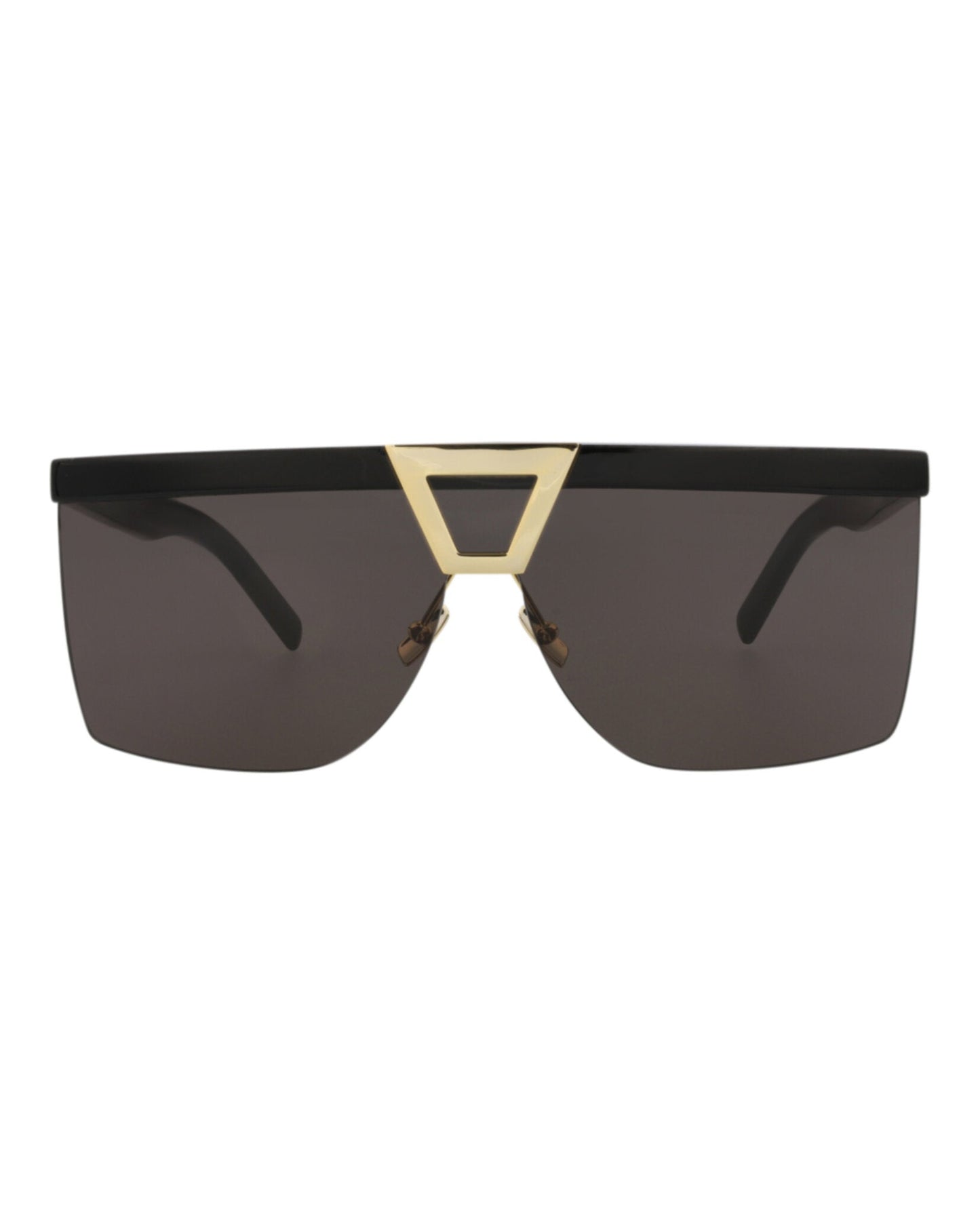 Saint Laurent Womens Shield/Wrap Black Black Black Fashion Designer Eyewear