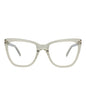 Saint Laurent Womens Cat Eye Green Green Transparent Fashion Designer Eyewear