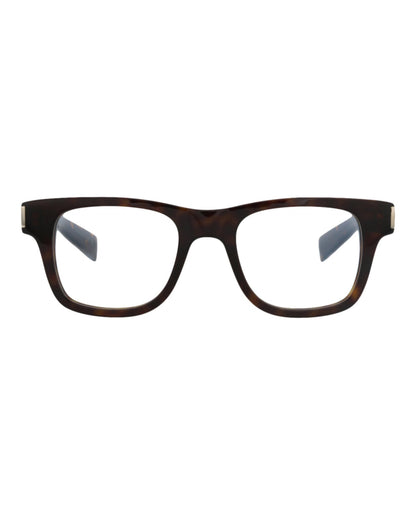 Saint Laurent Unisex Square/Rectangle Havana Havana Transparent Fashion Designer Eyewear