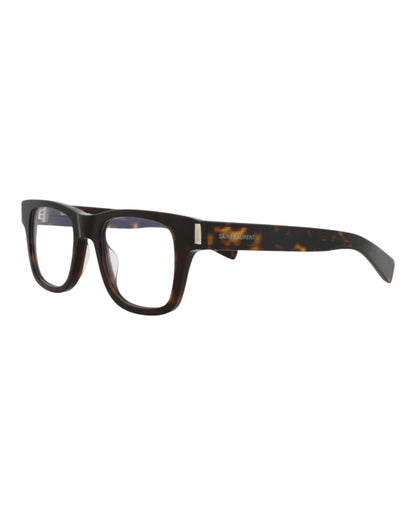 Saint Laurent Unisex Square/Rectangle Havana Havana Transparent Fashion Designer Eyewear