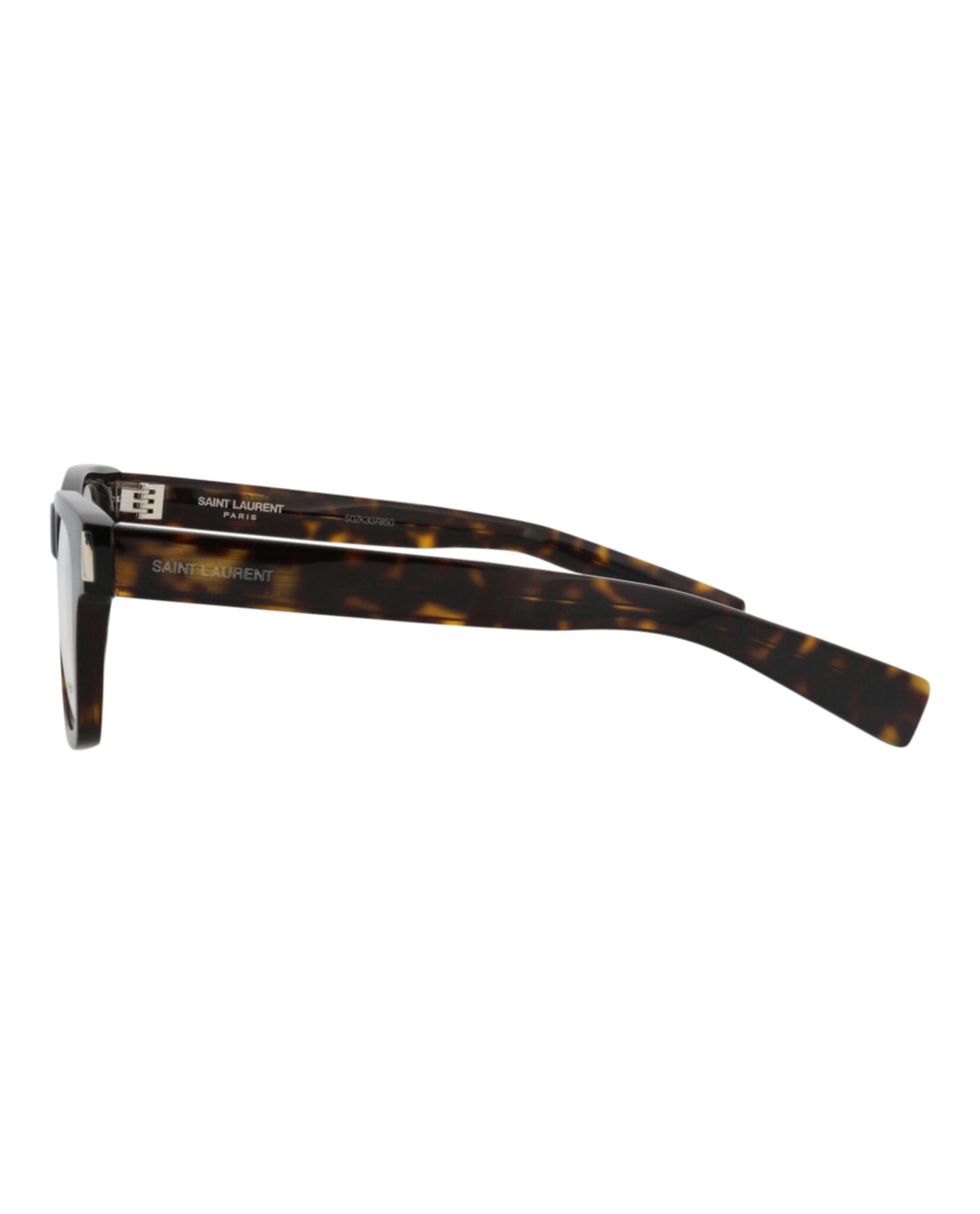 Saint Laurent Unisex Square/Rectangle Havana Havana Transparent Fashion Designer Eyewear
