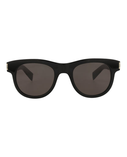 Saint Laurent Unisex Round/Oval Black Black Black Fashion Designer Eyewear Black Black Black