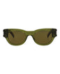 Saint Laurent Womens Cat Eye Green Green Brown Fashion Designer Eyewear