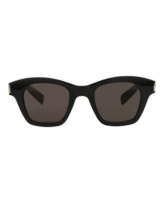 Saint Laurent Unisex Square/Rectangle Black Black Black Fashion Designer Eyewear