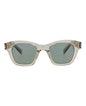 Saint Laurent Unisex Square/Rectangle Beige Beige Green Fashion Designer Eyewear Beige Beige Green