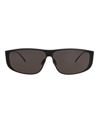 Saint Laurent Unisex Shield/Wrap Black Black Black Fashion Designer Eyewear