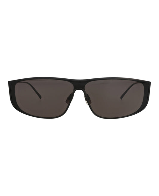 Saint Laurent Unisex Shield/Wrap Black Black Black Fashion Designer Eyewear