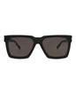 Saint Laurent Unisex Square/Rectangle Black Black Black Fashion Designer Eyewear