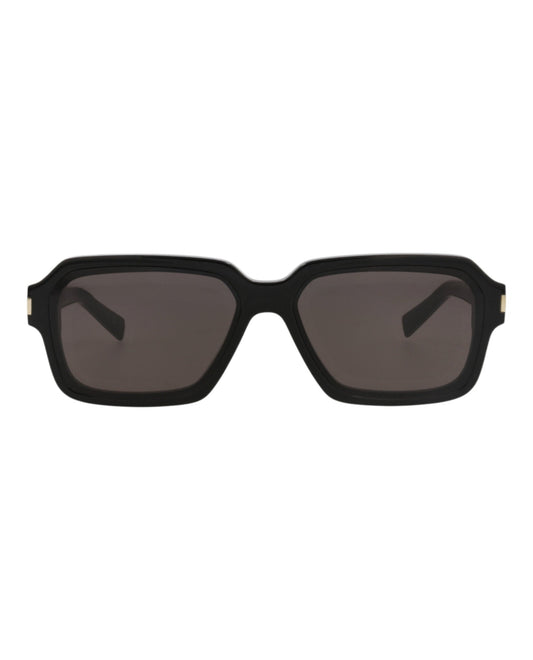 Saint Laurent Mens Square/Rectangle Black Black Black Fashion Designer Eyewear