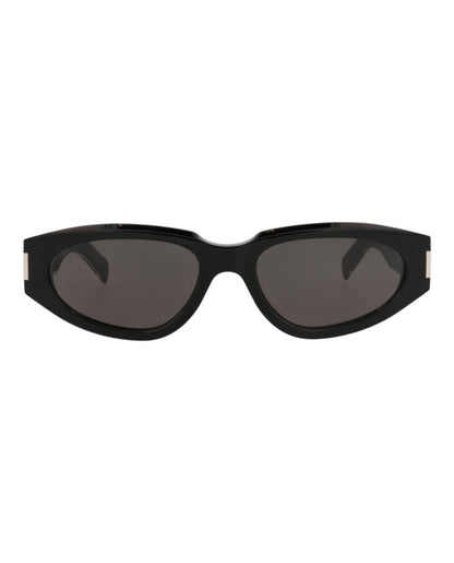 Saint Laurent Womens Round/Oval Black Crystal Black Fashion Designer Eyewear