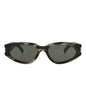 Saint Laurent Womens Round/Oval Havana Crystal Grey Fashion Designer Eyewear