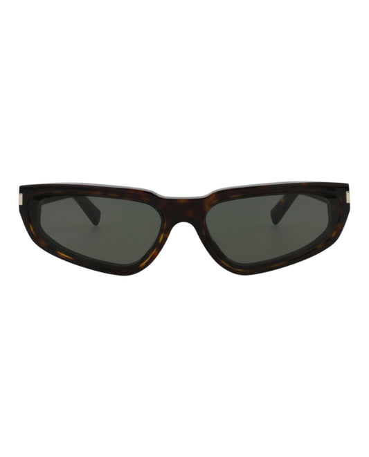 Saint Laurent Womens Cat Eye Havana Havana Grey Fashion Designer Eyewear