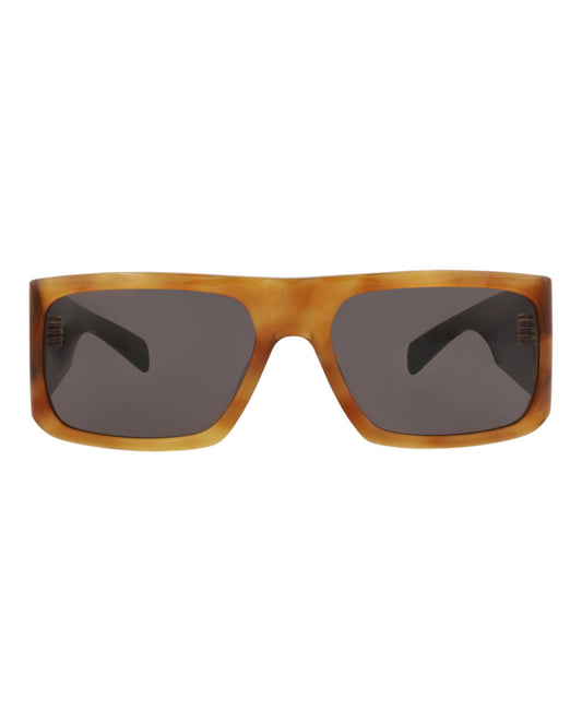 Saint Laurent Unisex Square/Rectangle Havana Black Black Fashion Designer Eyewear
