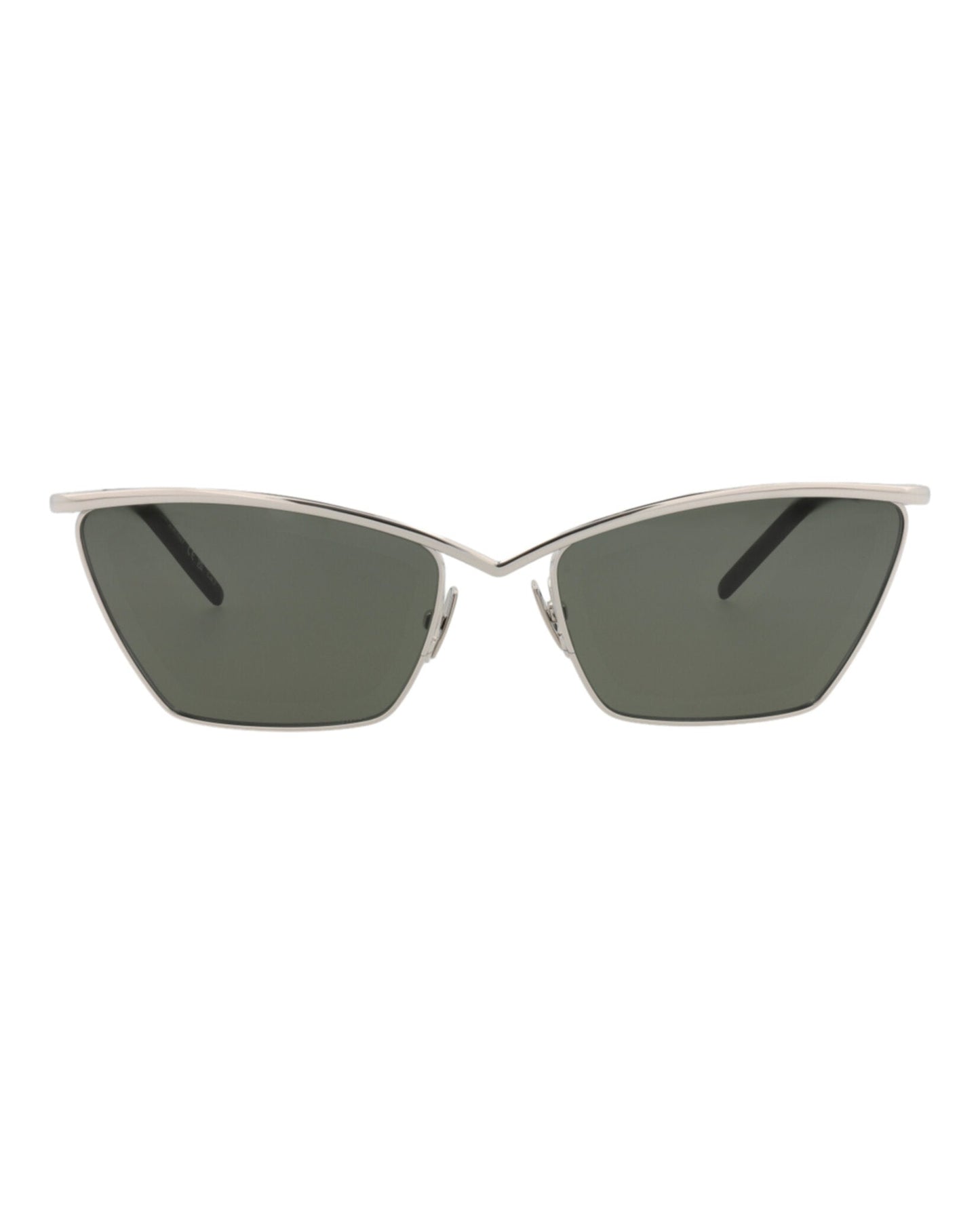 Saint Laurent Womens Cat Eye Silver Silver Grey Fashion Designer Eyewear