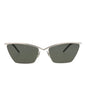 Saint Laurent Womens Cat Eye Silver Silver Grey Fashion Designer Eyewear