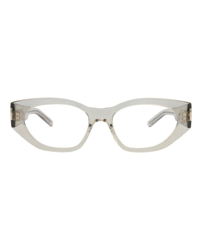 Saint Laurent Womens Cat Eye Beige Beige Transparent Fashion Designer Eyewear
