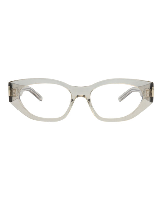 Saint Laurent Womens Cat Eye Beige Beige Transparent Fashion Designer Eyewear