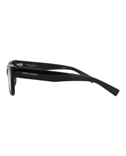 Saint Laurent Womens Cat Eye Black Black Transparent Fashion Designer Eyewear