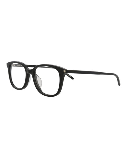 Saint Laurent Unisex Square/Rectangle Black Black Transparent Fashion Designer Eyewear