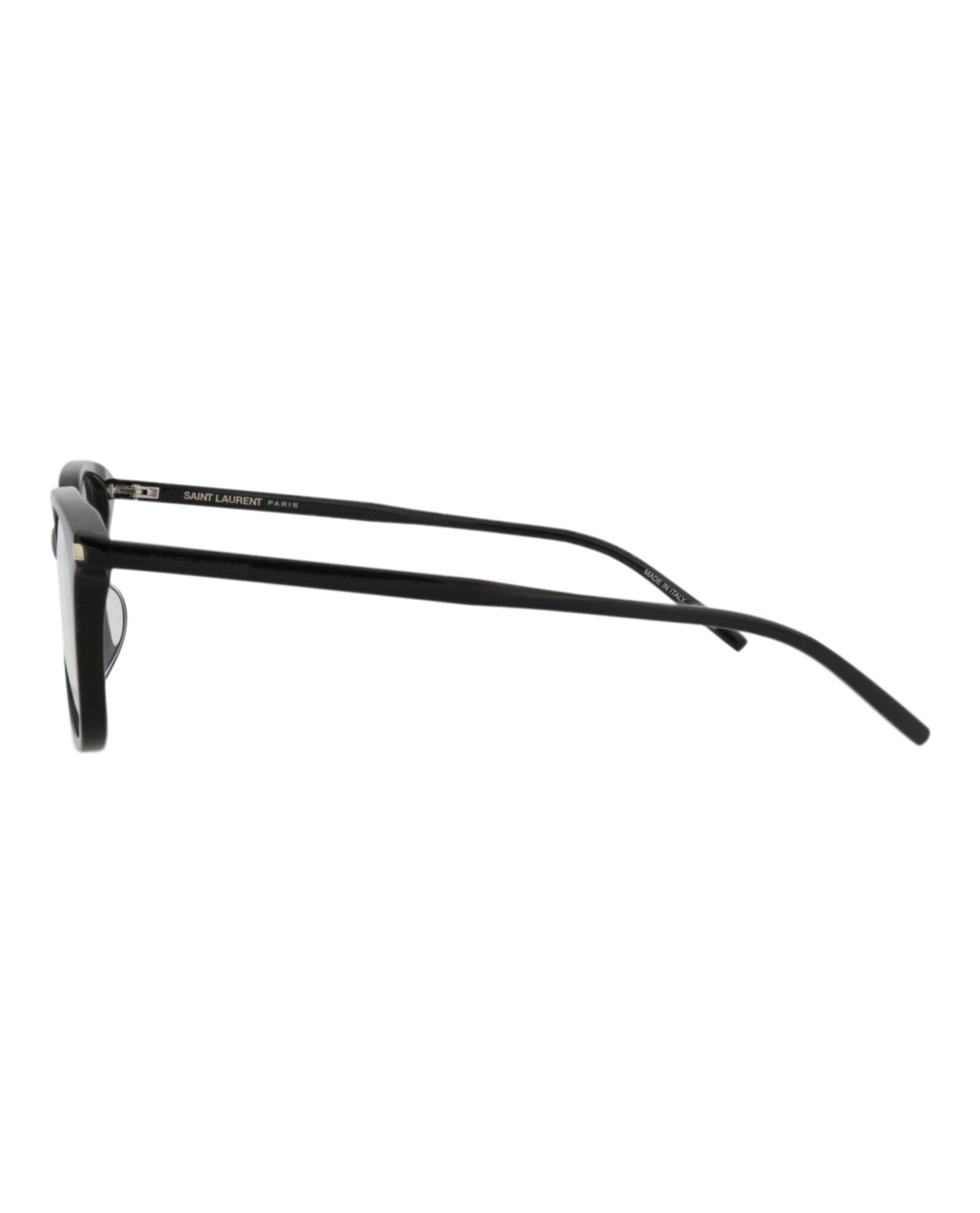 Saint Laurent Unisex Square/Rectangle Black Black Transparent Fashion Designer Eyewear