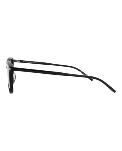Saint Laurent Unisex Square/Rectangle Black Black Transparent Fashion Designer Eyewear