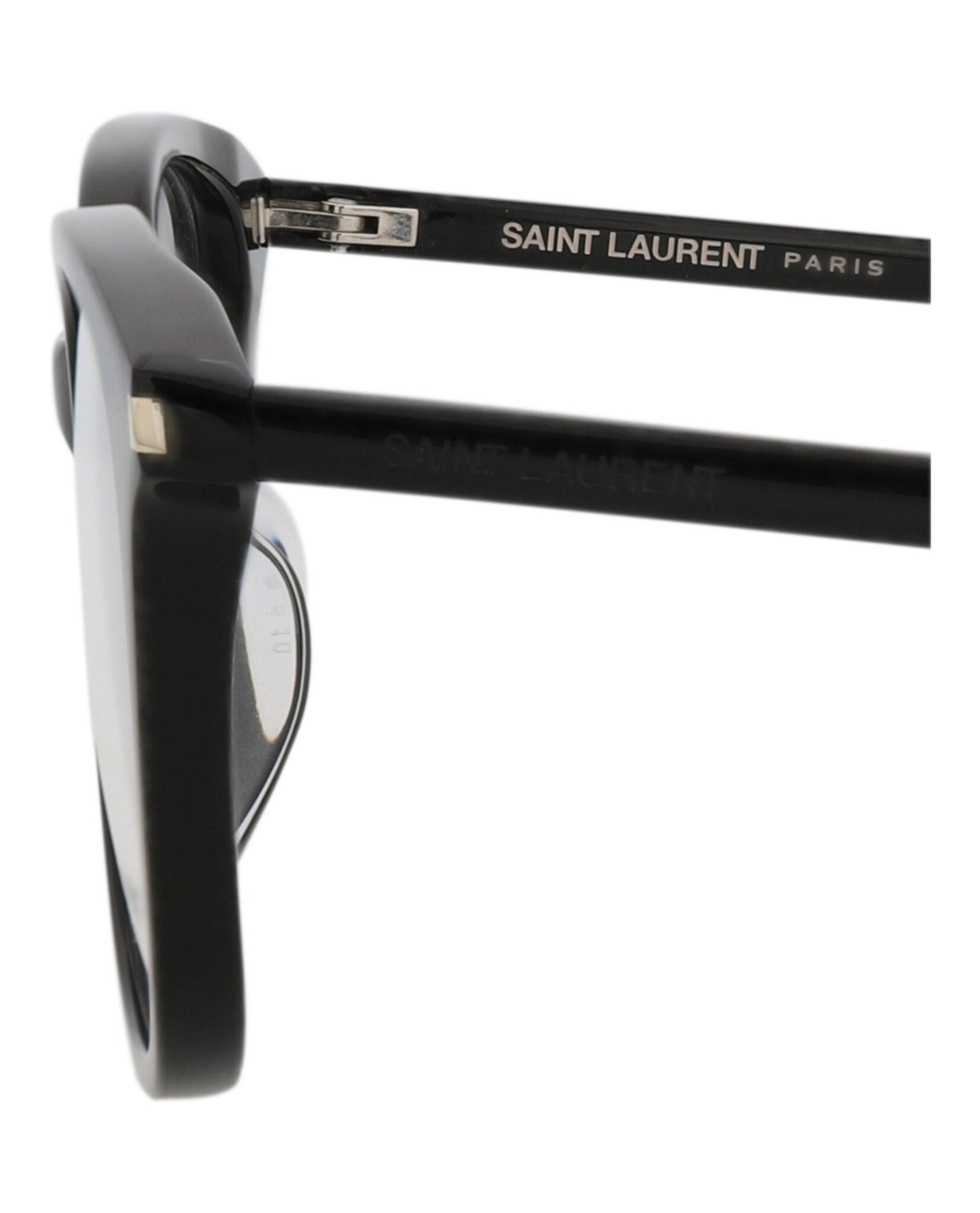 Saint Laurent Unisex Square/Rectangle Black Black Transparent Fashion Designer Eyewear