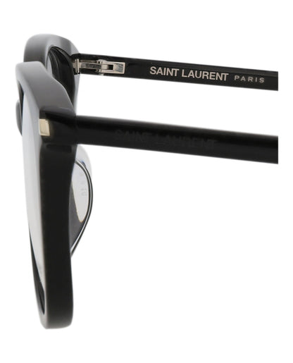 Saint Laurent Unisex Square/Rectangle Black Black Transparent Fashion Designer Eyewear