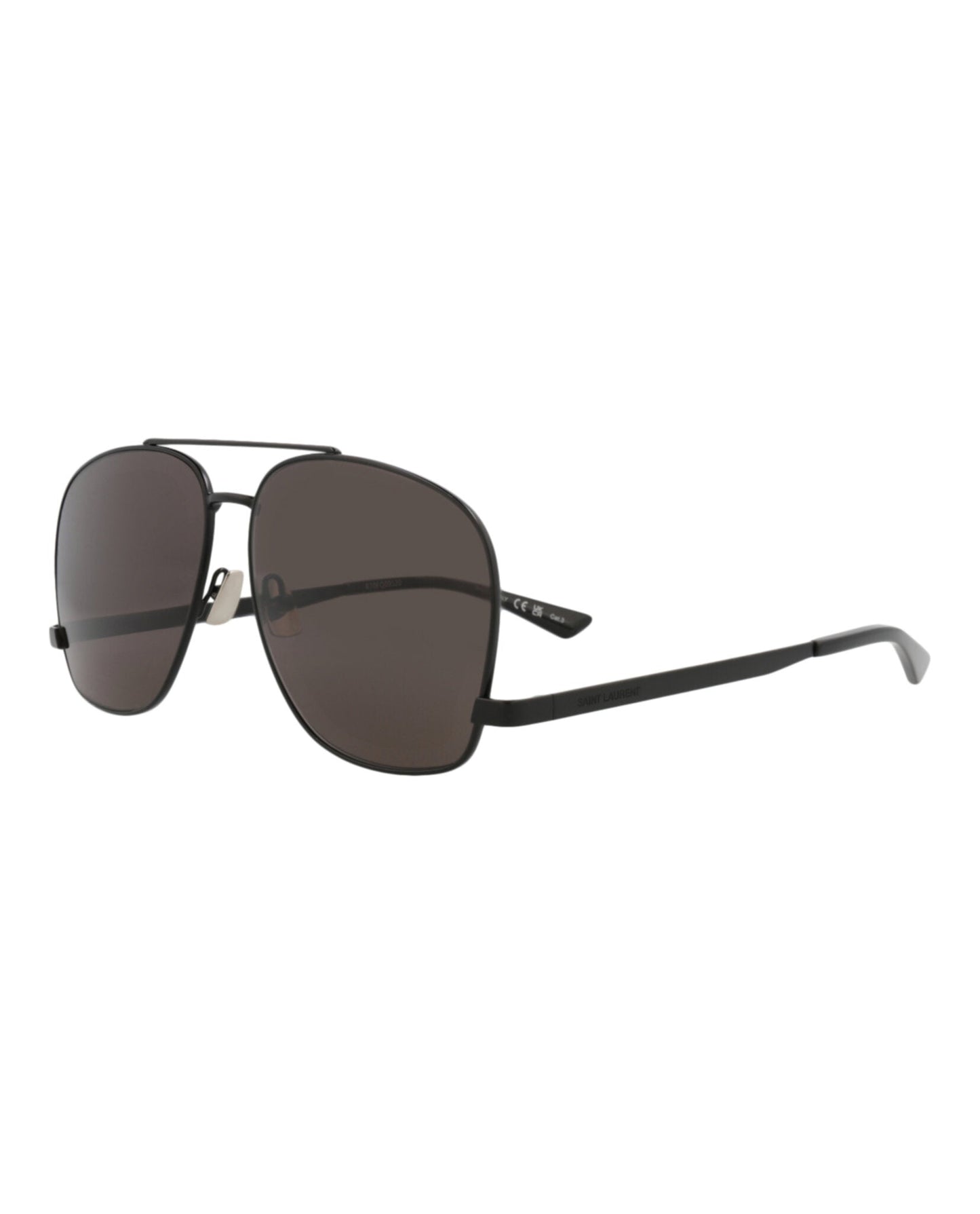 Saint Laurent Womens Aviator Black Black Black Fashion Designer Eyewear