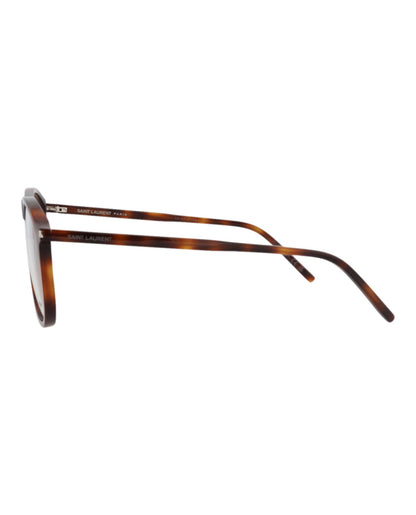 Saint Laurent Unisex Aviator Havana Havana Transparent Fashion Designer Eyewear