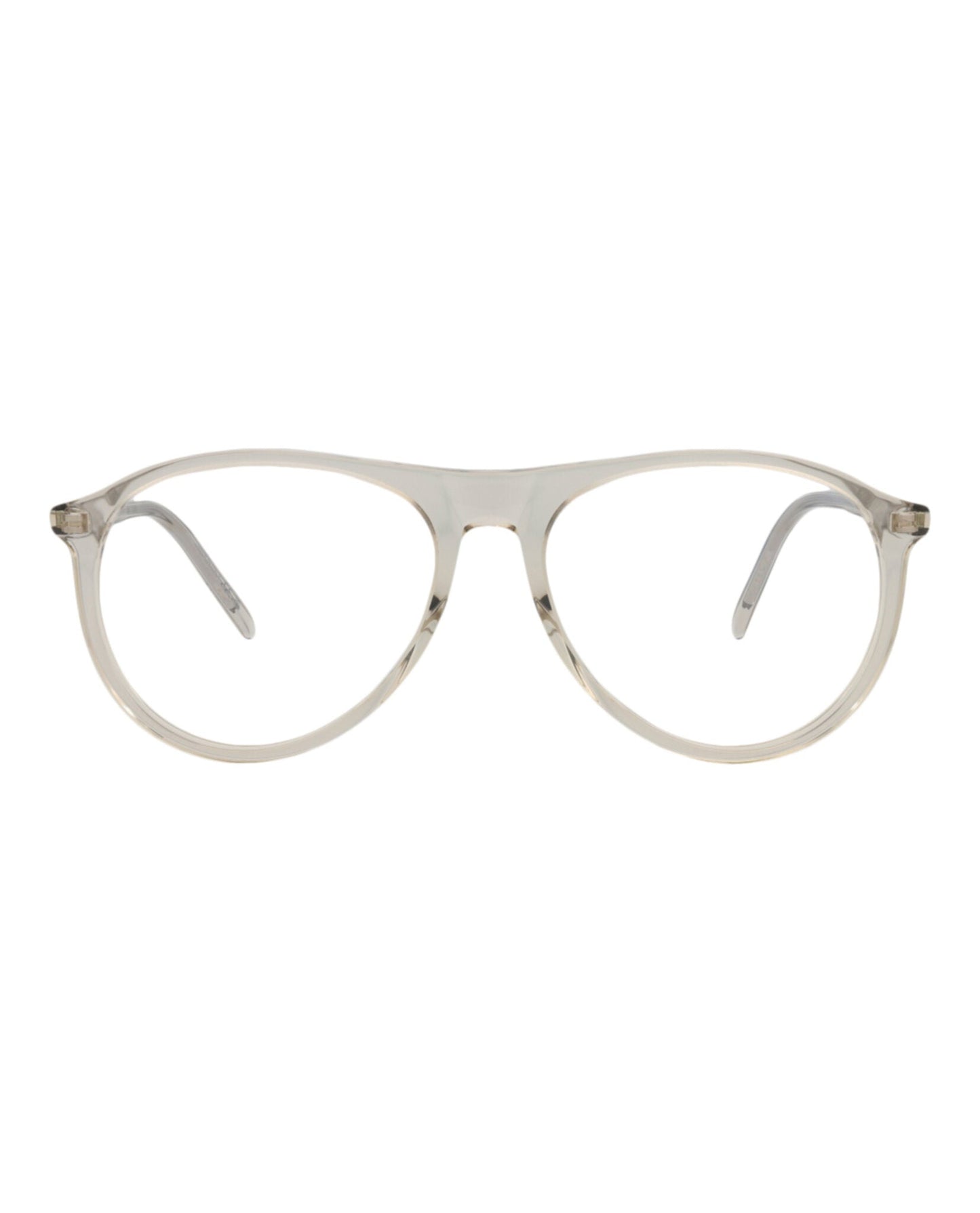 Saint Laurent Unisex Aviator Beige Beige Transparent Fashion Designer Eyewear