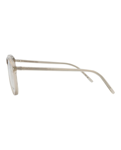Saint Laurent Unisex Aviator Beige Beige Transparent Fashion Designer Eyewear