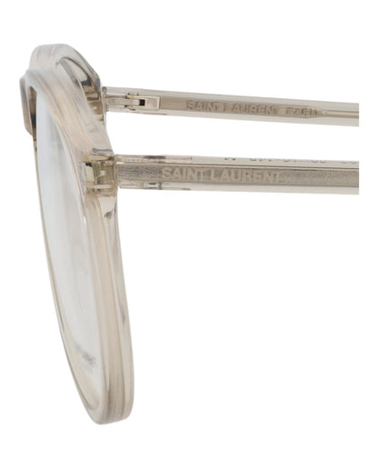 Saint Laurent Unisex Aviator Beige Beige Transparent Fashion Designer Eyewear