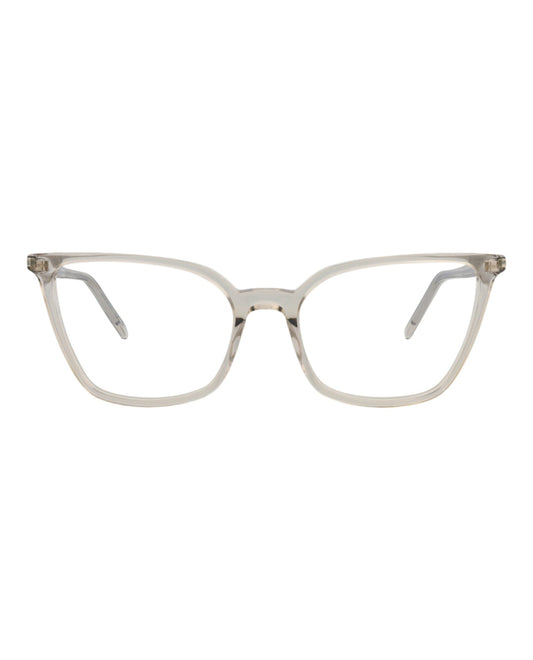 Saint Laurent Womens Cat Eye Beige Beige Transparent Fashion Designer Eyewear