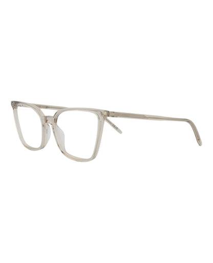 Saint Laurent Womens Cat Eye Beige Beige Transparent Fashion Designer Eyewear