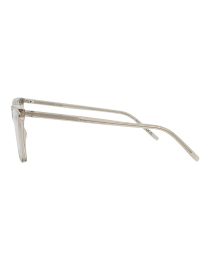 Saint Laurent Womens Cat Eye Beige Beige Transparent Fashion Designer Eyewear