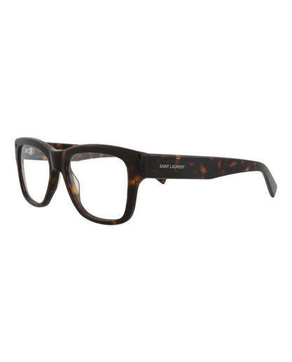 Saint Laurent Unisex Square/Rectangle Havana Havana Transparent Fashion Designer Eyewear