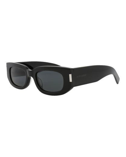 Saint Laurent Unisex Round/Oval Black Black Black Fashion Designer Eyewear