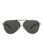 Saint Laurent Unisex Aviator Silver Silver Grey Fashion Designer Eyewear