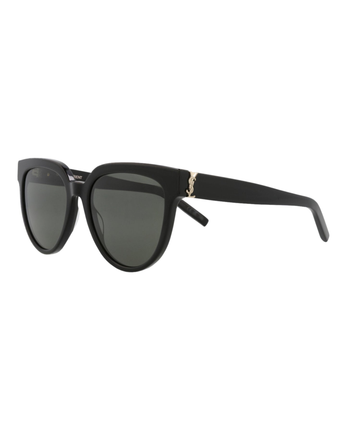 Saint Laurent Womens Cat Eye Black Black Grey Fashion Designer Eyewear
