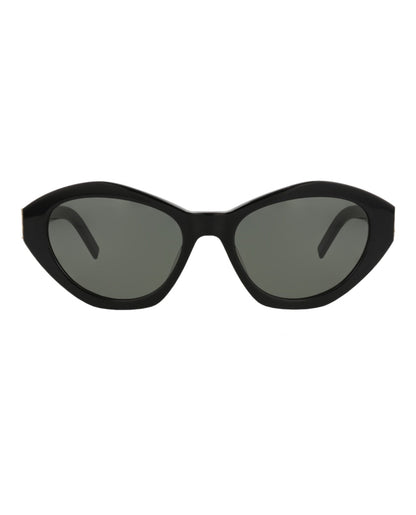 Saint Laurent Womens Cat Eye Black Black Grey Fashion Designer Eyewear