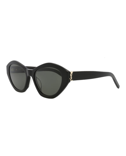 Saint Laurent Womens Cat Eye Black Black Grey Fashion Designer Eyewear