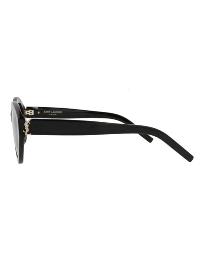 Saint Laurent Womens Cat Eye Black Black Grey Fashion Designer Eyewear