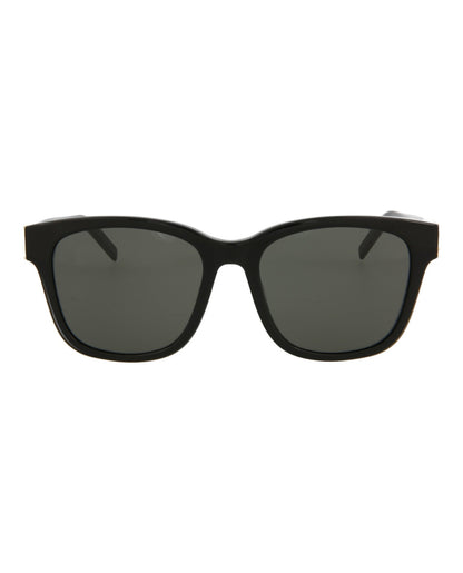 Saint Laurent Unisex Square/Rectangle Black Black Grey Fashion Designer Eyewear