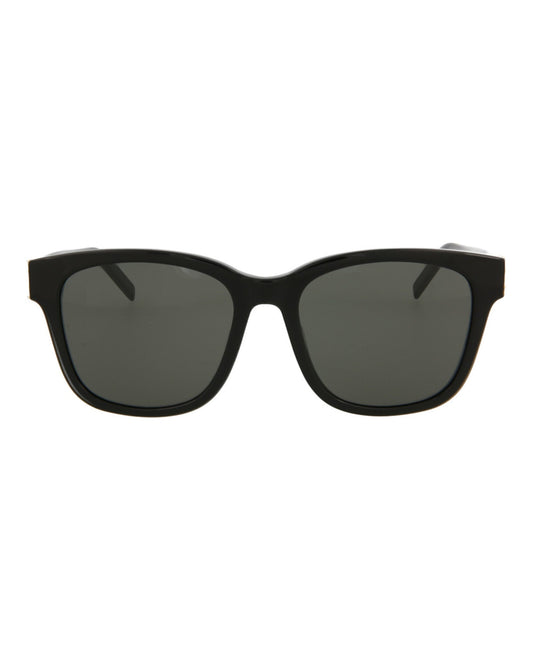 Saint Laurent Unisex Square/Rectangle Black Black Grey Fashion Designer Eyewear